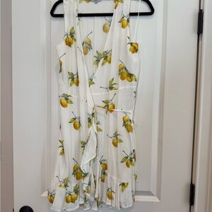 Rails Lemon Print Wrap Dress